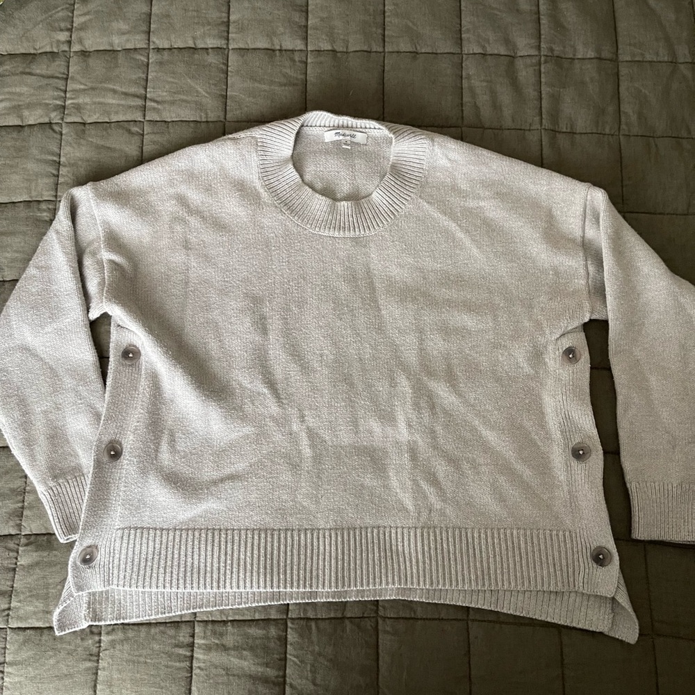 Madewell Brownstone Side Button Sweater